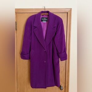 Oleg Cassini Women's Vibrant Purple Trench Coat